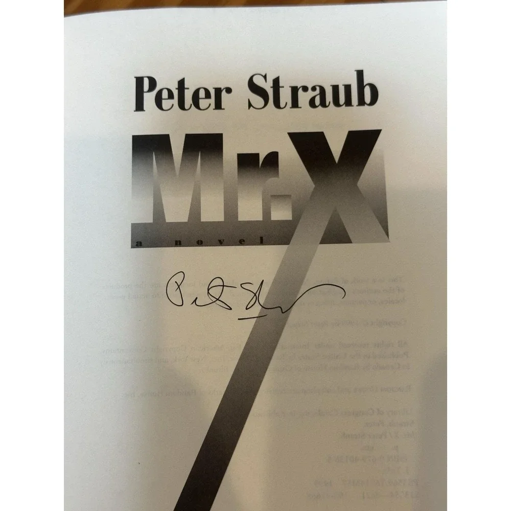 Mr. X by Peter Straub (1999, Hardcover) Signed First Edition,1st Print Horror